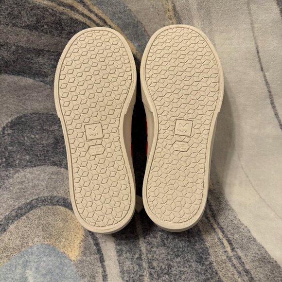 Veja Campo Canvas White Pekin Red Leather Womens Size 6.5 - Picture 5 of 5